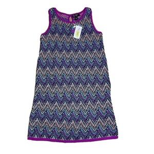 Jessica Simpson Girls‎ Sweater Tank Dress Size Large Multi Chevron New with tags